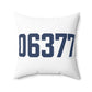 06377 Sterling Connecticut Zip Code Spun Polyester Square Pillow