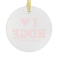 I Heart RDGF Glass Ornaments