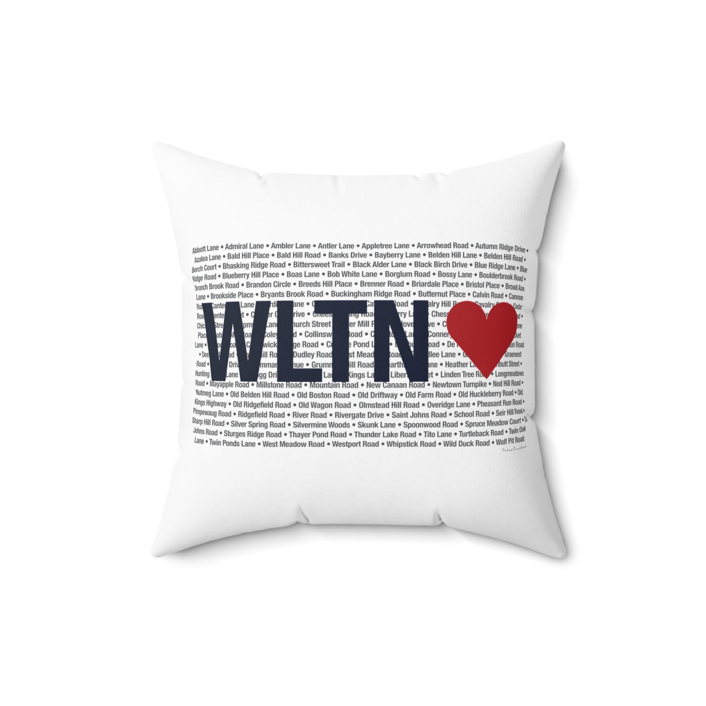 Wilton Love Spun Polyester Square Pillow