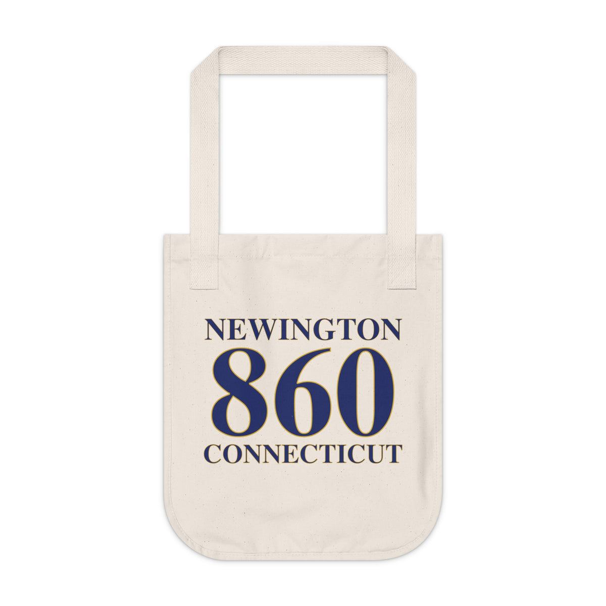 Newington 860 Connecticut Organic Canvas Tote Bag
