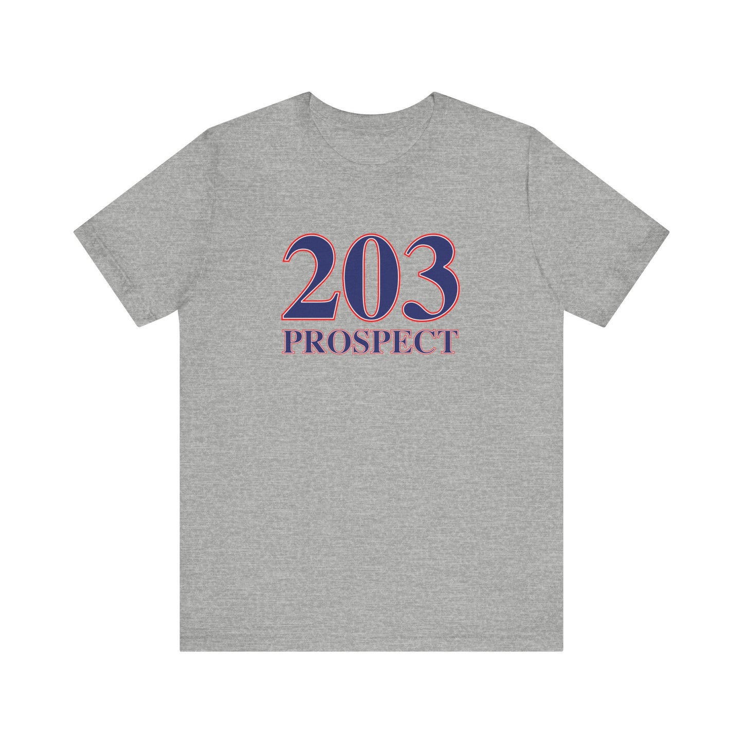 203 Prospect Red White & Blue Unisex Jersey Short Sleeve T-Shirt