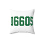 06605 Bridgeport Connecticut Zip Code Spun Polyester Square Pillow
