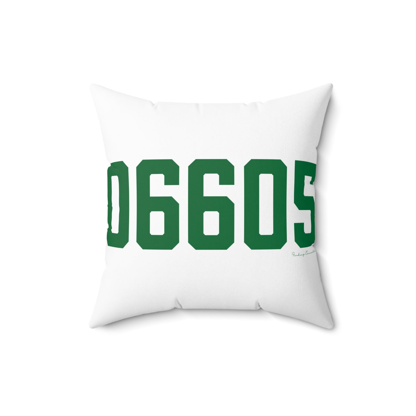 06605 Bridgeport Connecticut Zip Code Spun Polyester Square Pillow