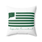 Suffield Connecticut St. Patrick’s Day Flag Spun Polyester Square Pillow