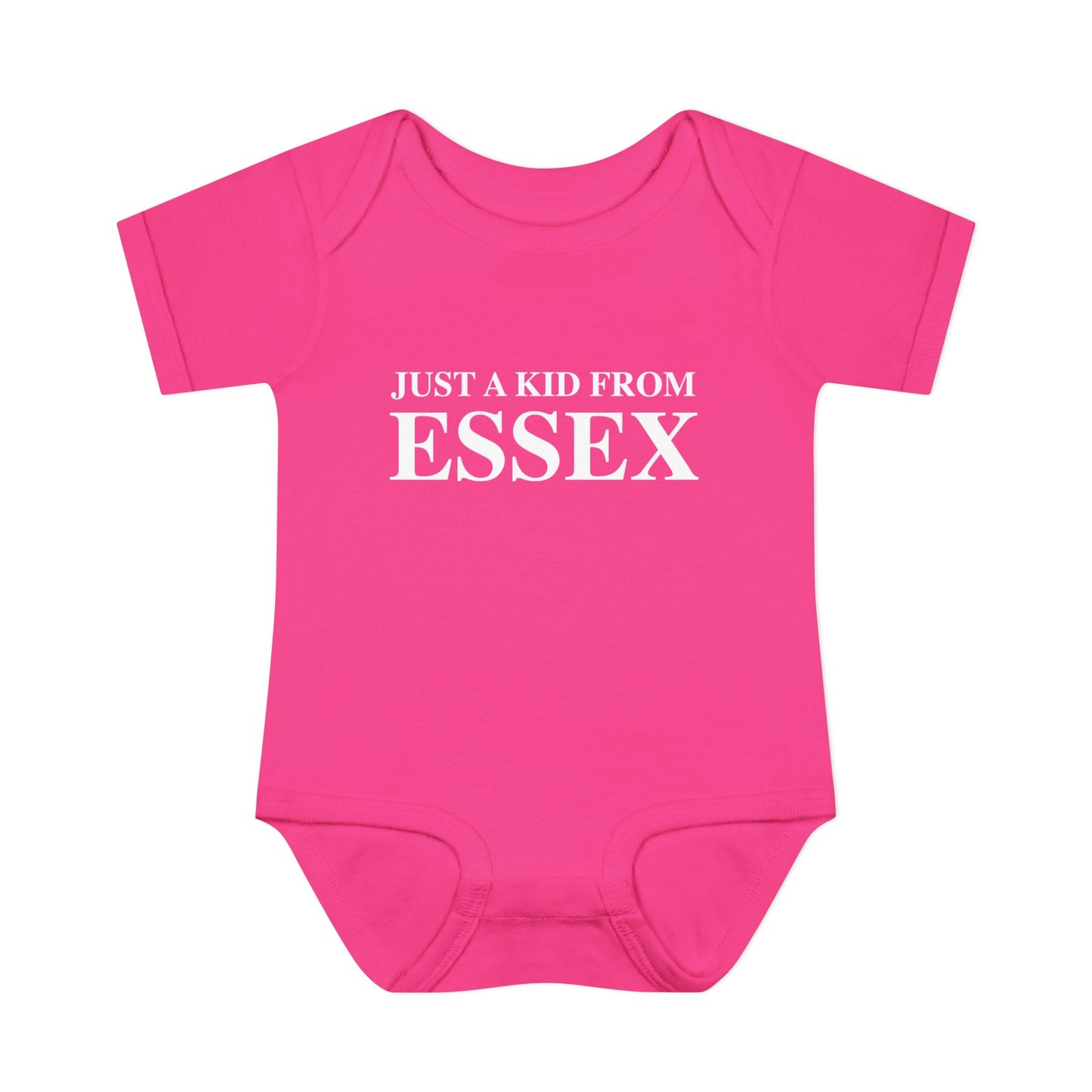 Just a kid from Essex Infant Baby Rib Bodysuit