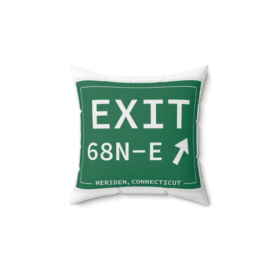 Vintage Exit 68N-E WCP Sign Spun Polyester Square Pillow