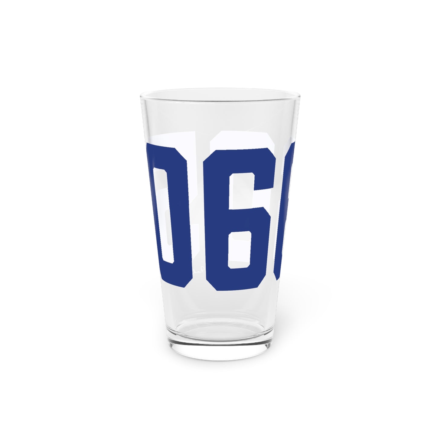 06605 Bridgeport Connecticut Zip Code Pint Glass, 16oz