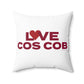Love Cos Cob Spun Polyester Square Pillow
