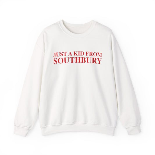 Just a kid from Southbury Unisex Heavy Blend™ Crewneck Sweatshirt