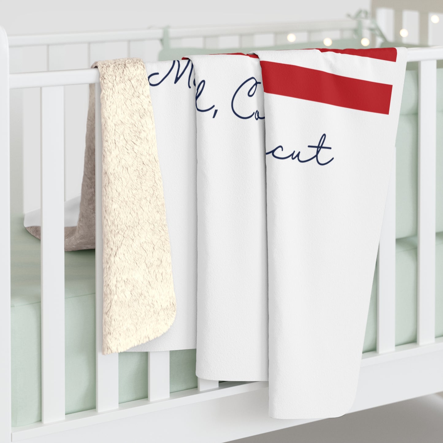 Milford Connecticut Flag Sherpa Fleece Blanket