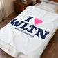 I Heart WLTN Velveteen Plush Blanket