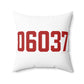 06037 Berlin Connecticut Zip Code Polyester Square Pillow