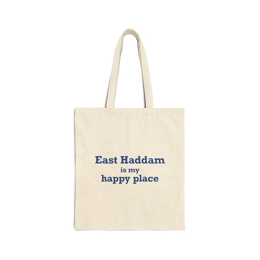 East Haddam is My Happy Place Cotton Canvas Tote Bag
