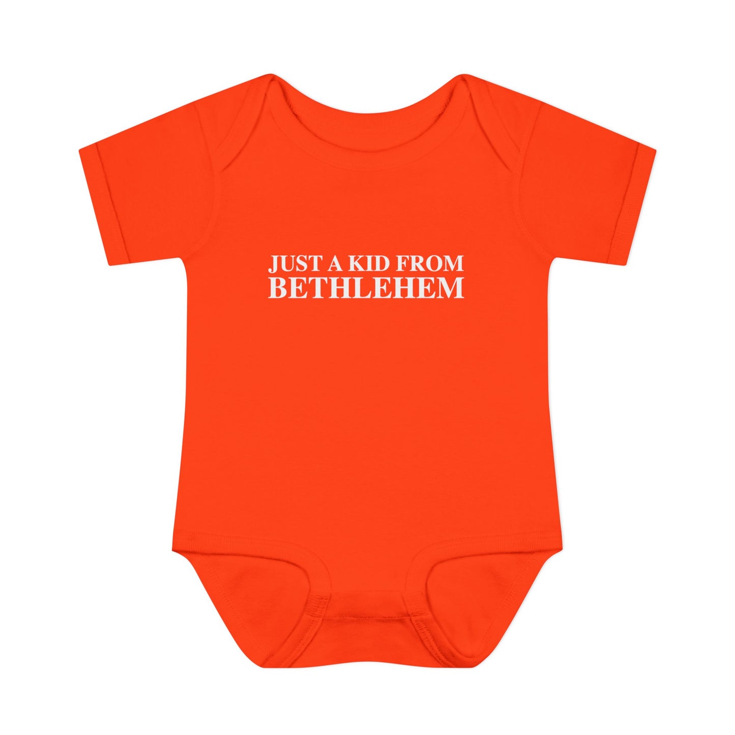 Just a kid from Bethlehem Infant Baby Rib Bodysuit