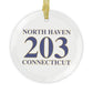 North Haven 203 Connecticut Glass Ornaments