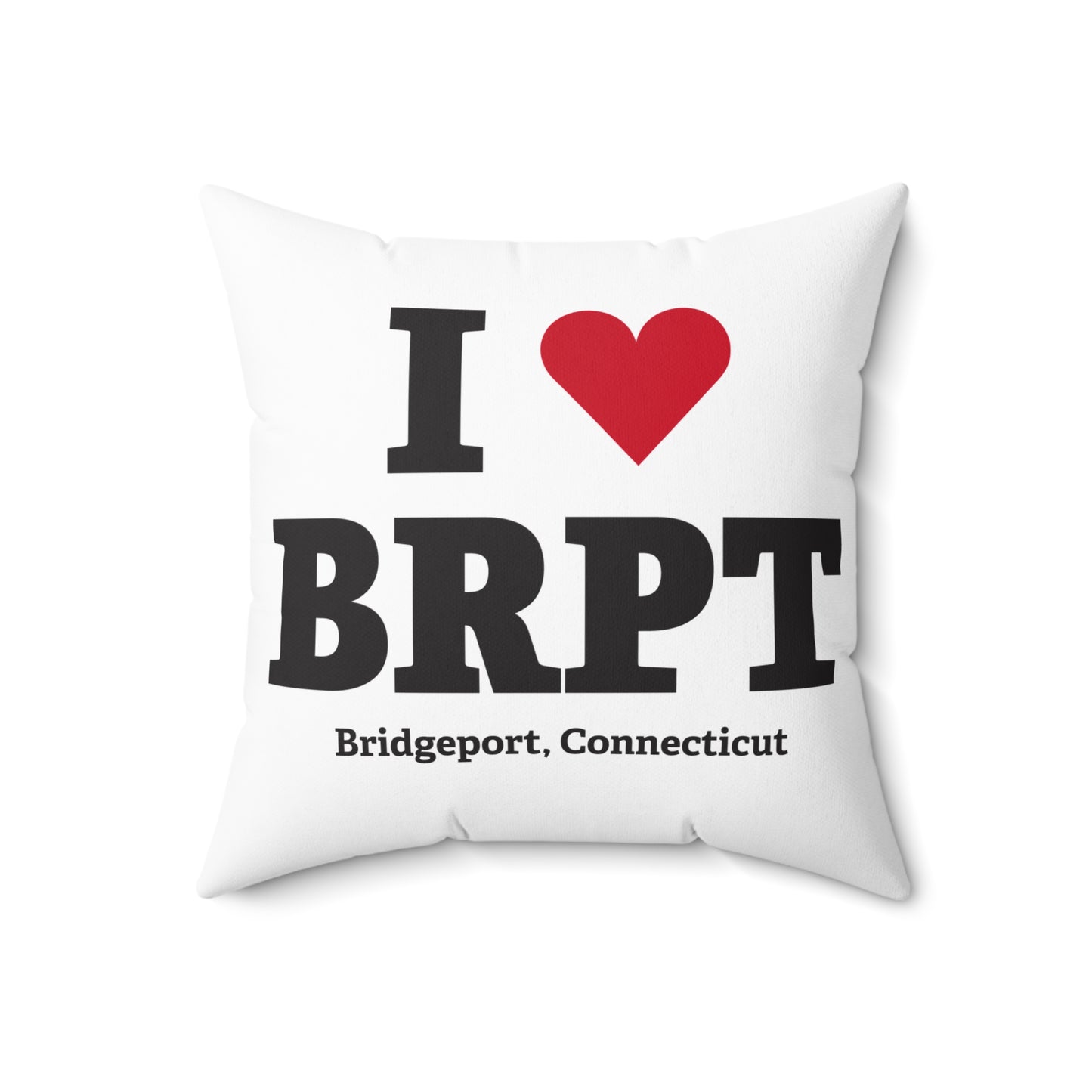 I Heart BRPT Spun Polyester Square Pillow