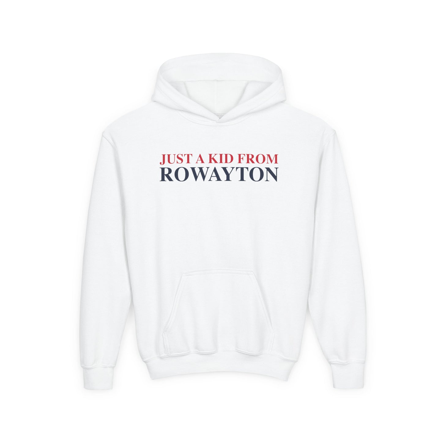 Just a kid from Rowayton Youth Heavy Blend Hooded Sweatshirt