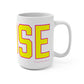 Goose Zip Code Yellow & Pink Mug 15oz