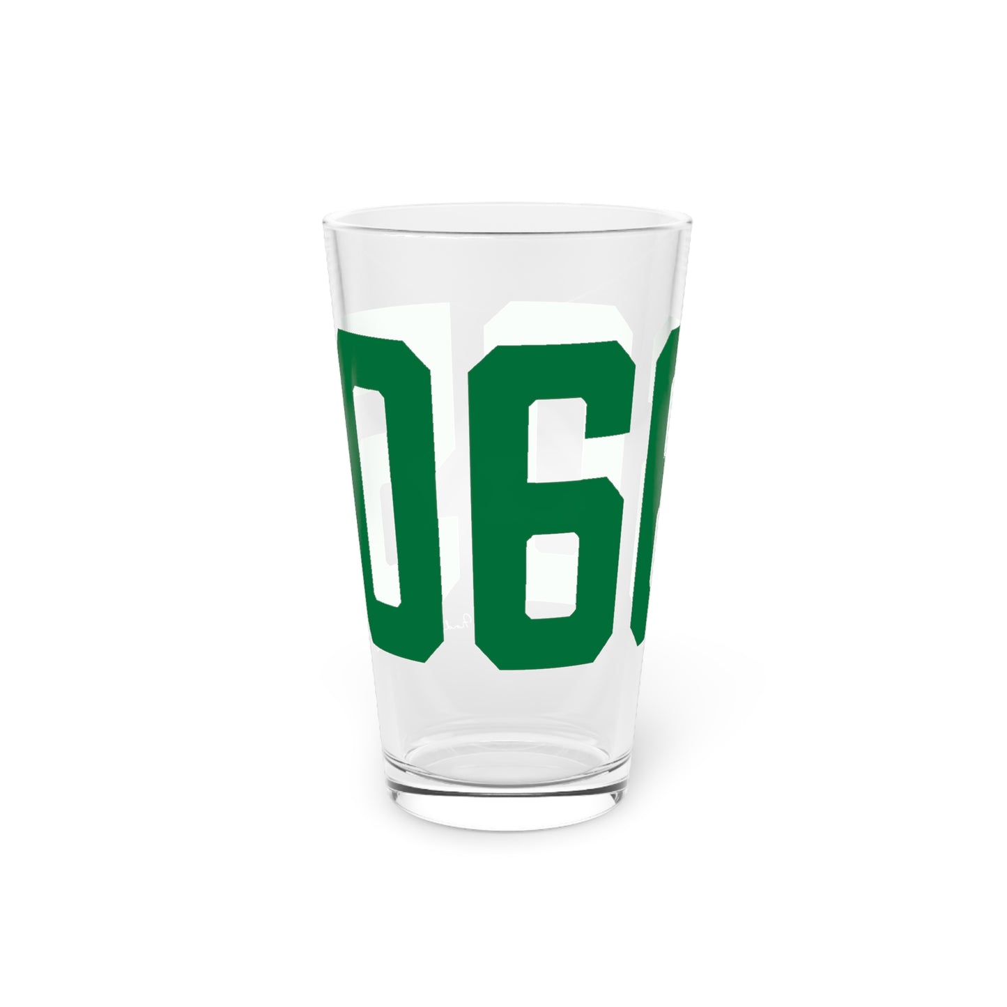 06605 Bridgeport Connecticut Zip Code Pint Glass, 16oz