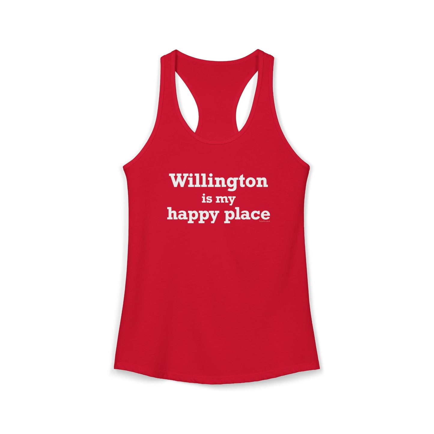Willington is My Happy Place Women's Ideal Racerback Tank Top