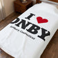 I Heart DNBY Velveteen Plush Blanket