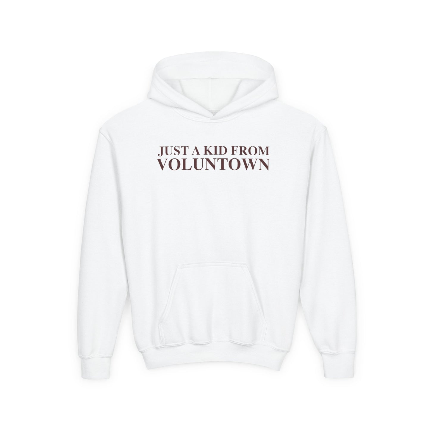 Just a kid from Voluntown Youth Heavy Blend Hooded Sweatshirt
