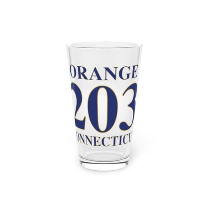 Orange 203 Connecticut Pint Glass, 16oz