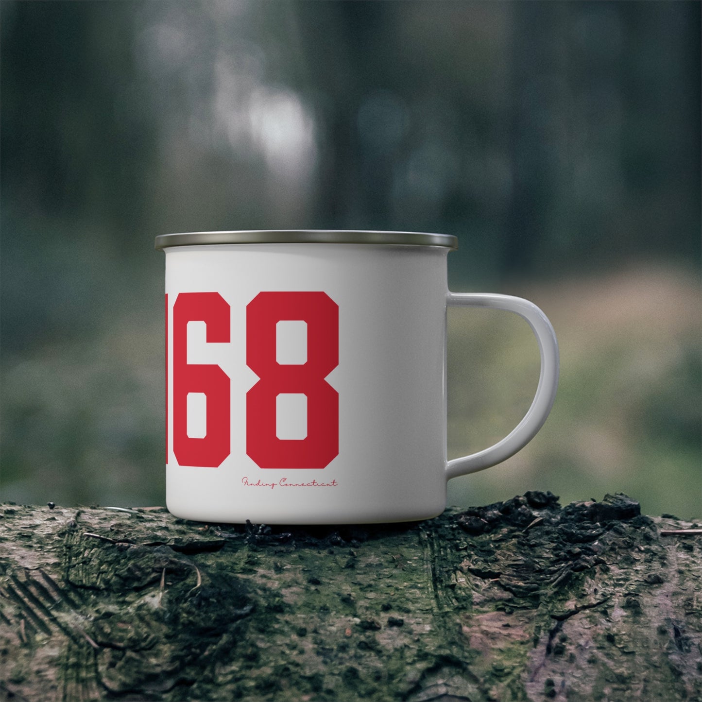 06468 Monroe Connecticut Zip Code Enamel Camping Mug