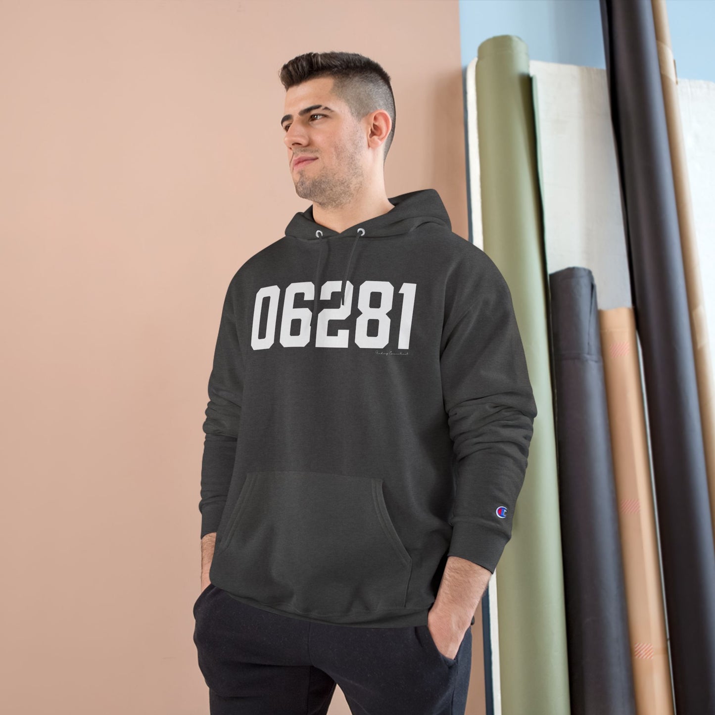 06281 Woodstock CT Zip Code Champion Hoodie
