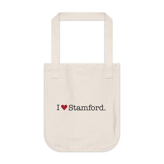 I Heart Stamford. Organic Canvas Tote Bag