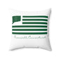 Cromwell Connecticut St. Patrick’s Day Flag Spun Polyester Square Pillow