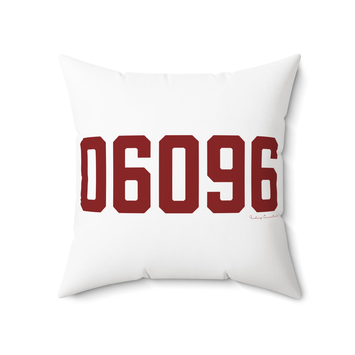 06096 Windsor Locks  Connecticut Zip Code Polyester Square Pillow