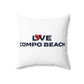 Love Compo Beach Spun Polyester Square Pillow