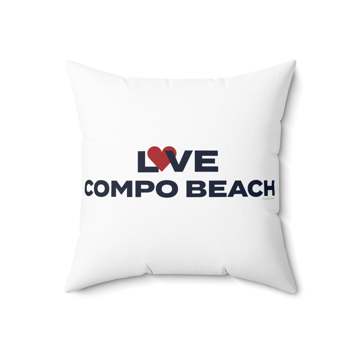 Love Compo Beach Spun Polyester Square Pillow