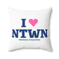 I Heart NTWN Spun Polyester Square Pillow