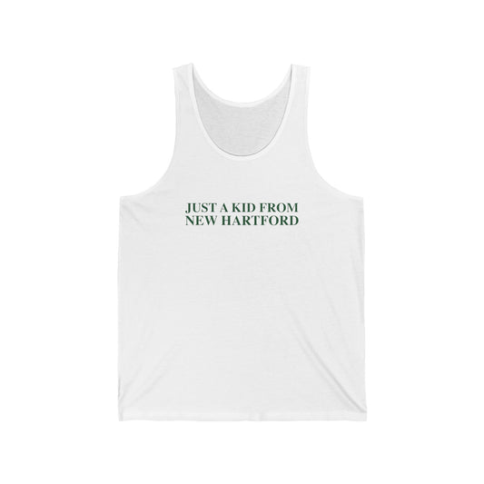 Just a kid from New Hartford Unisex Jersey Tank Top