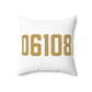 06108 East Hartford Connecticut Zip Code Polyester Square Pillow