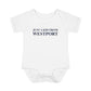 Just a kid from Westport Infant Baby Rib Bodysuit