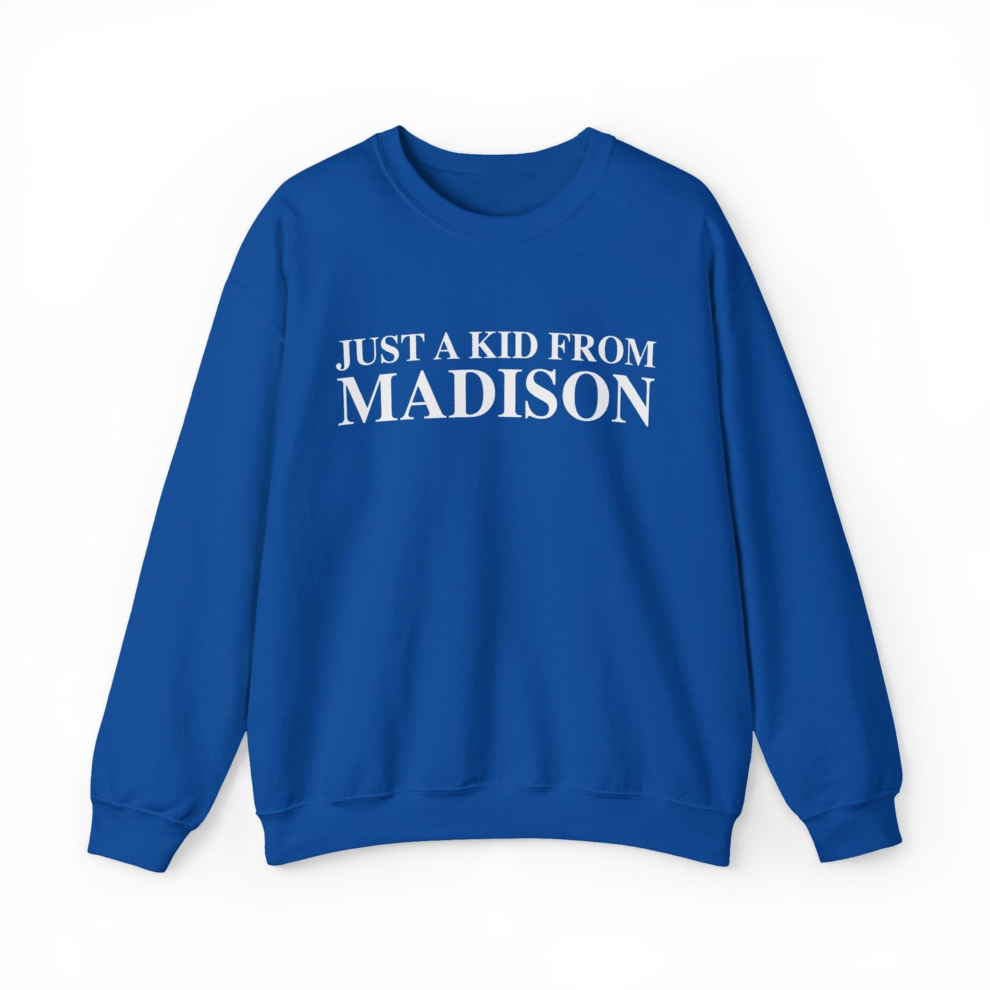 Just a kid from Madison Unisex Heavy Blend™ Crewneck Sweatshirt