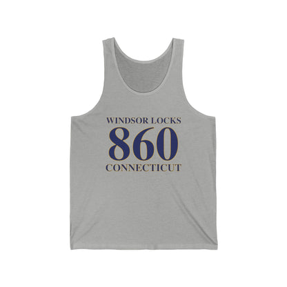 Windsor Locks 860 Connecticut Unisex Jersey Tank Top