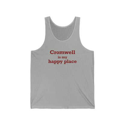 Cromwell is My Happy Place Unisex Jersey Tank Top