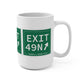 Vintage Exit 49N  Merritt Parkway Sign Mug 15oz