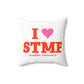 I Heart STMF Spun Polyester Square Pillow