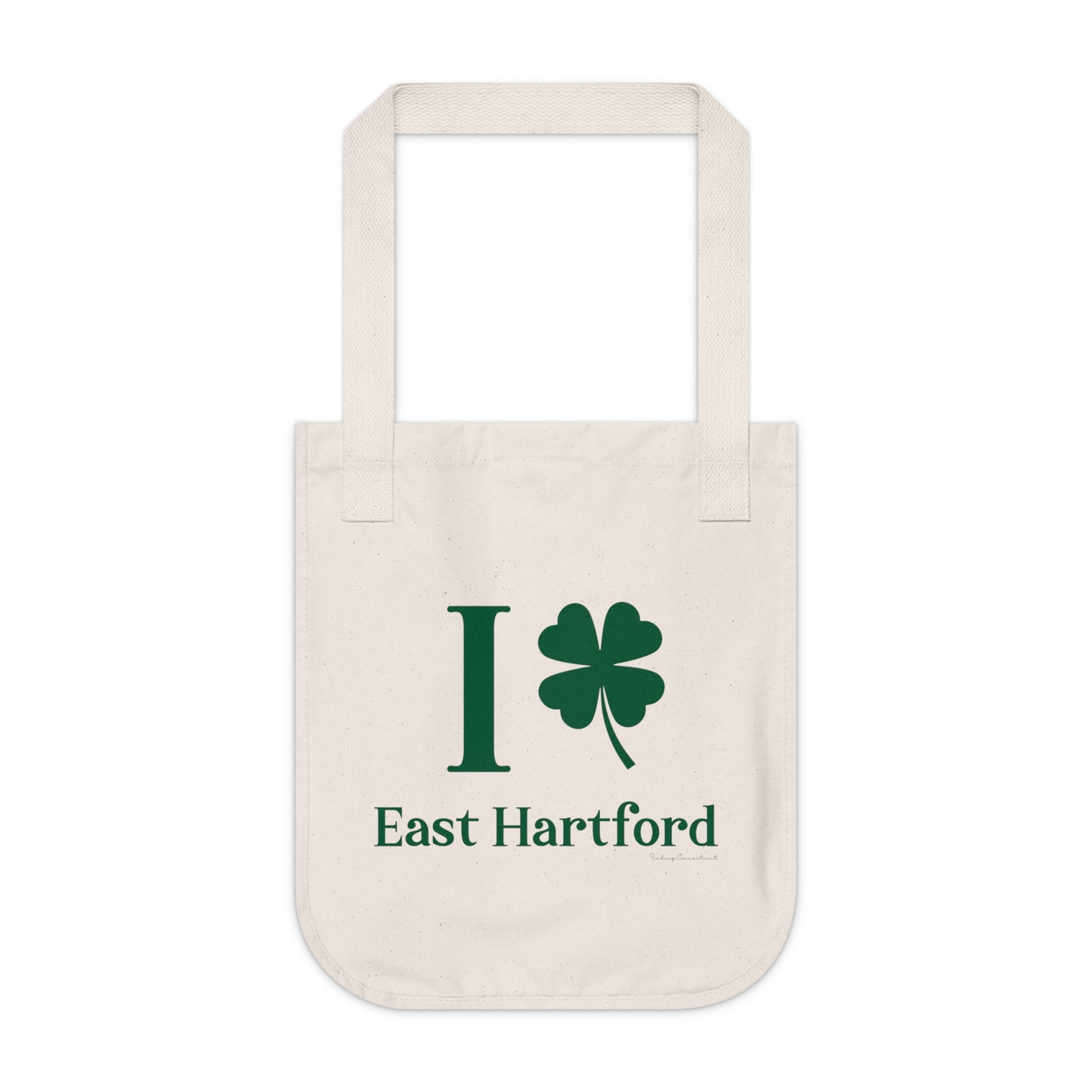 I Clover East Hartford Organic Canvas Tote Bag
