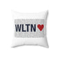 Wilton Love Spun Polyester Square Pillow