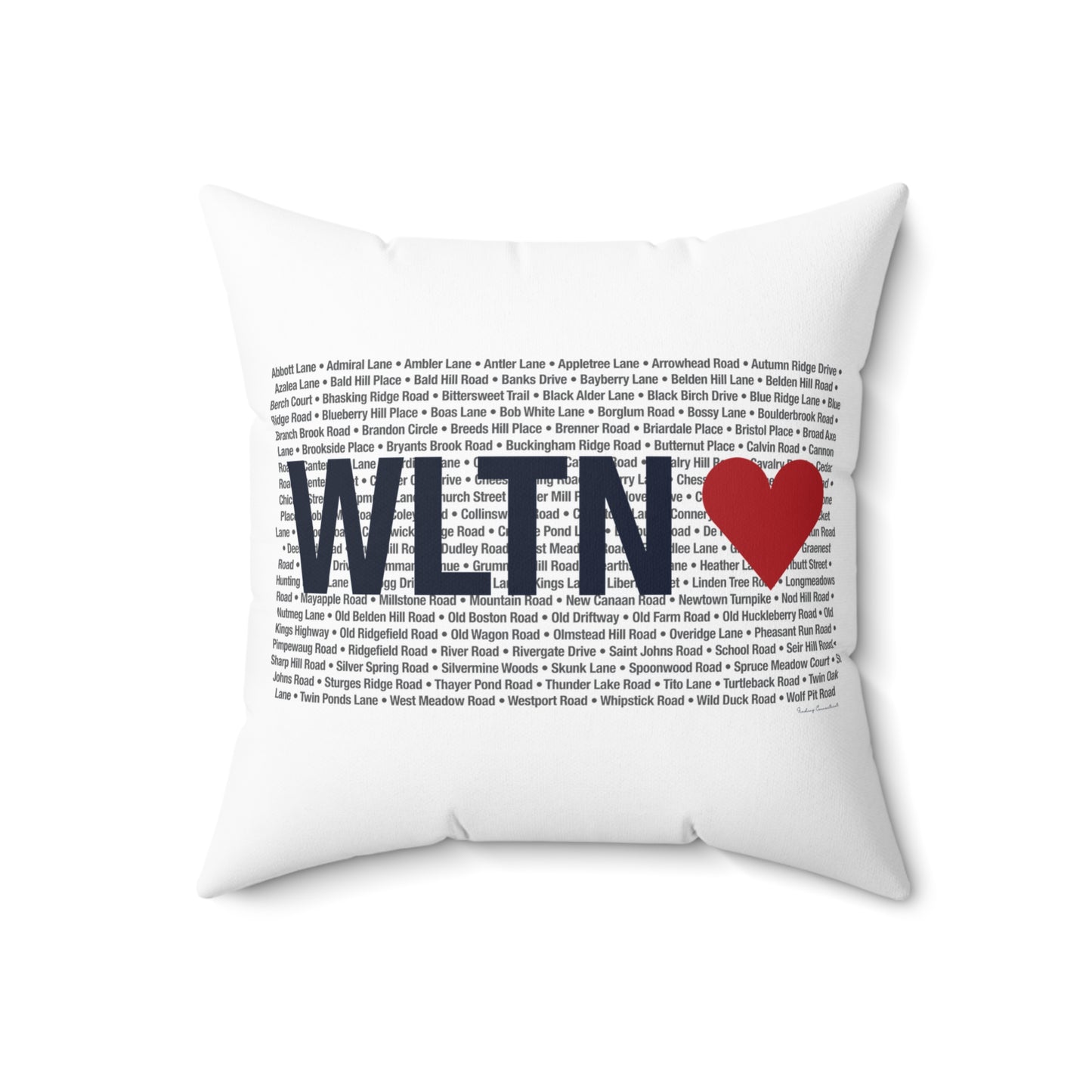 Wilton Love Spun Polyester Square Pillow