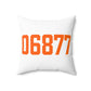 06877 Ridgefield Connecticut Zip Code Spun Polyester Square Pillow