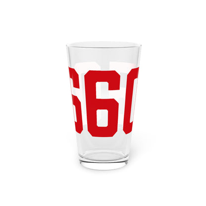 06605 Bridgeport Connecticut Zip Code Pint Glass, 16oz