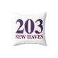 203 New Haven Red White & Blue Spun Polyester Square Pillow