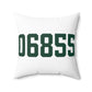 06855 Norwalk Connecticut Zip Code Spun Polyester Square Pillow
